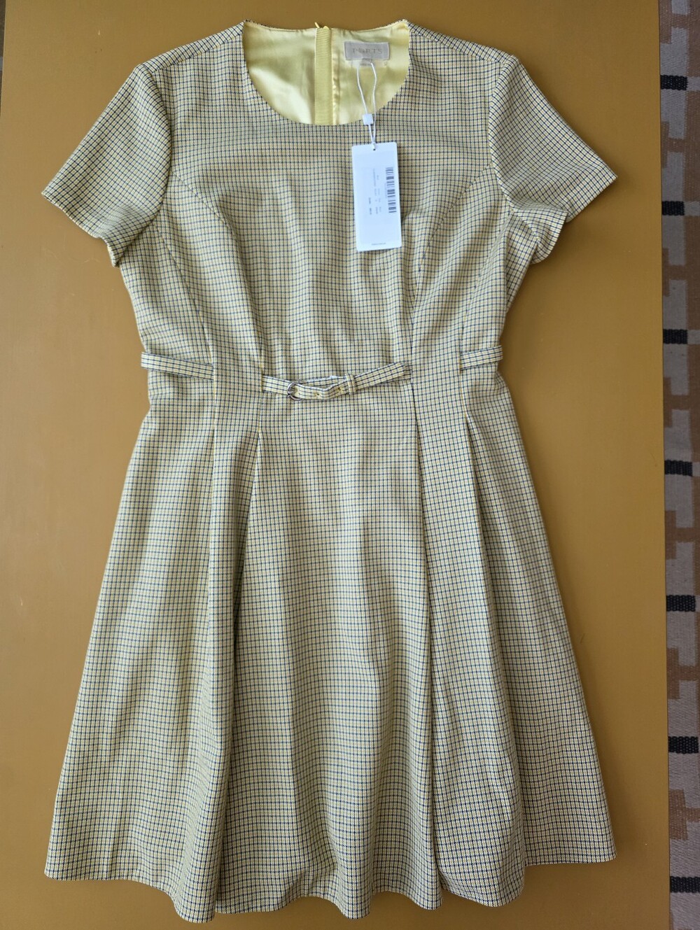 Ports - Yellow Checkered 60's Style Dress - Size 8